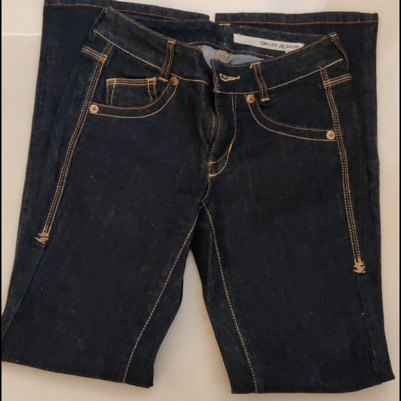 DKNY Dark Wash Flare Jeans Size 1 - Picture 1 of 5